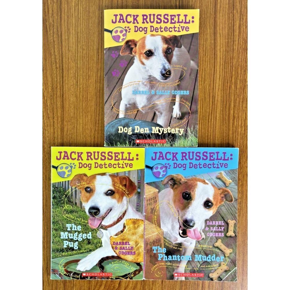 Lot of 3 Jack Russell Dog Detective books Darrel & Sally Odgers